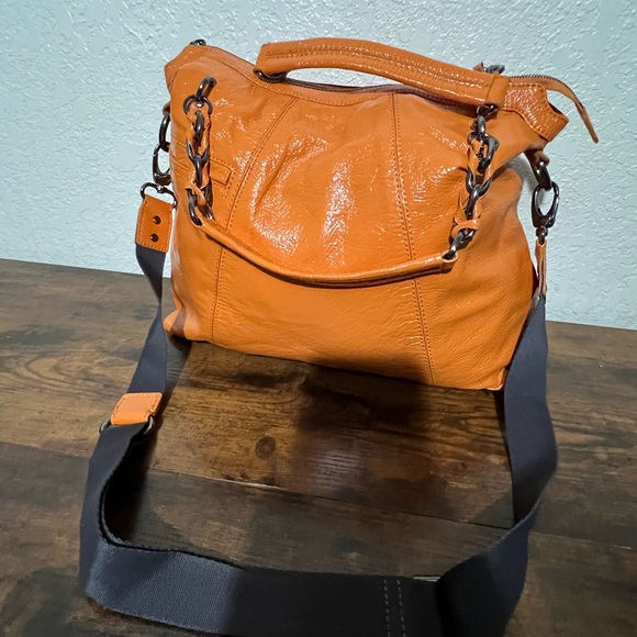 HOBO Orange Leather Hobo Bag - Picture 2 of 16